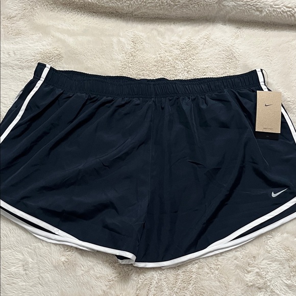 Nike Women's Black and White Athletic Shorts - Picture 2 of 5